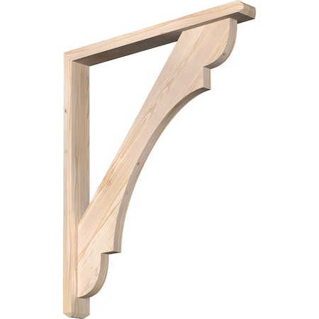 Olympic Craftsman Smooth Bracket W/ Offset Brace, Douglas Fir, 3 1/2W X 30D X 36H